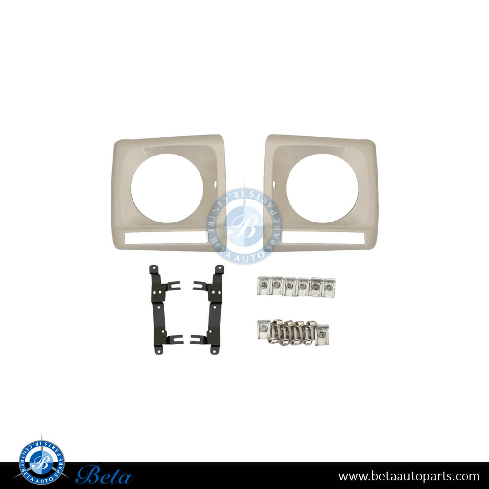 Headlamp Frame AMG G63/G65 White for Mercedes G-Class 1992-2017 models, Part Number 4638840174 / 4638840274 Headlamp Frame AMG G63/G65 White for Mercedes G-Class 1992-2017 models, Part Number 4638840174 / 4638840274